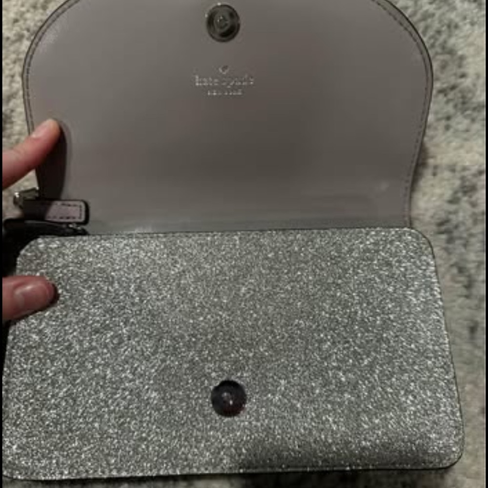 Kate Spade Glitter Wristlet - Silver - Picture 2 of 6